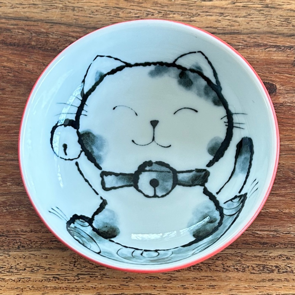 Happy Cat Ceramic Dish